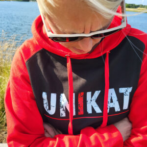 Unisex Special Hoodie Unikat rot schwarz Foto1