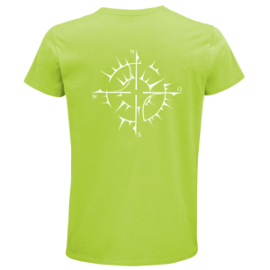 Unisex T-Shirt abstrakter Kompass hinten apple