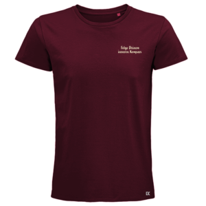 Unisex T-Shirt Folge Deinem inneren Kompass vorne burgund